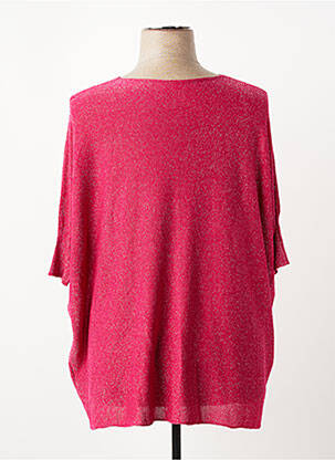 Pull coupe droite sans manche rose fonce D&Z FASHION femme