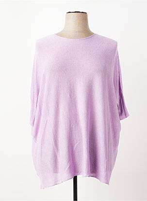Pull coupe droite sans manche violet D&Z FASHION femme