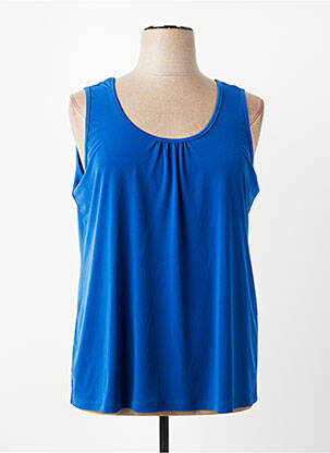 Top coupe fluide sans manche bleu SPG WOMAN femme