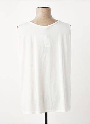 Top coupe fluide sans manche blanc SPG WOMAN femme