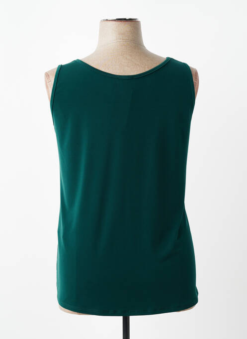 Top col v sans manche vert SPG WOMAN femme