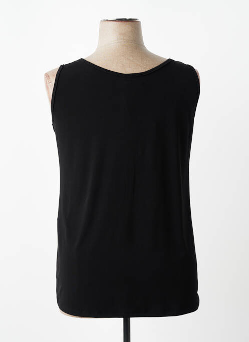 Top col v sans manche noir SPG WOMAN femme