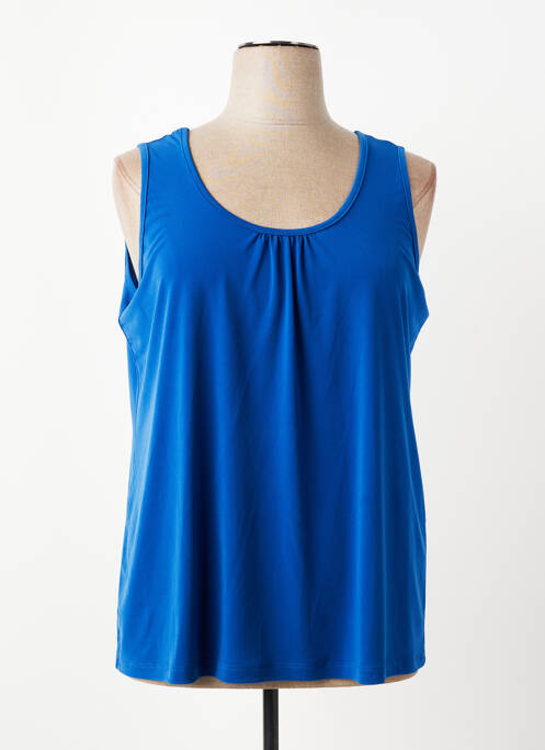 Top coupe fluide sans manche bleu SPG WOMAN femme