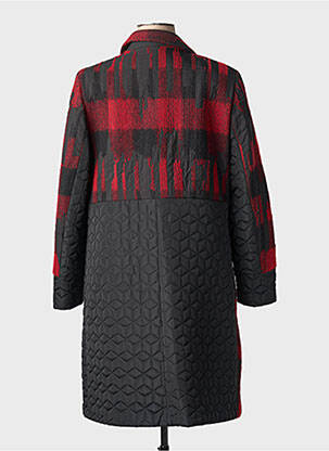 Manteau long coupe cintrée sans capuche rouge MERI & ESCA femme