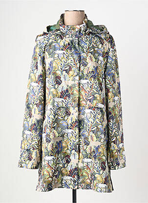 Imperméable manches longues a capuche vert CONCEPT K femme