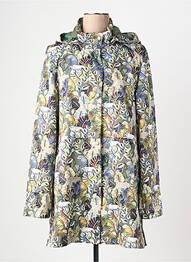 Imperméable finition intérieure doublure satiné a capuche vert CONCEPT K femme