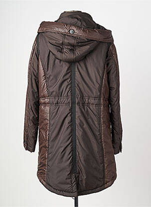 Doudoune manches longues a capuche marron CONCEPT K femme