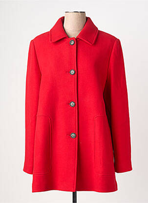Manteau court coupe droite sans capuche rouge DIANE LAURY femme