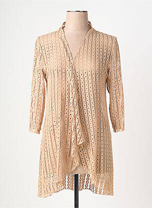 Gilet manches longues manches 3/4 beige JEAN DELFIN femme