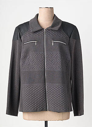 Veste casual epaulette gris JEAN DELFIN femme