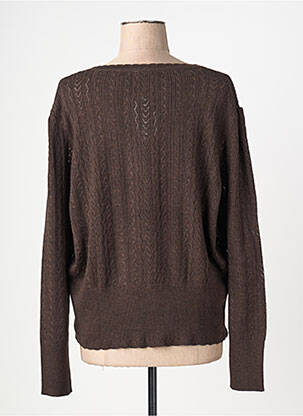 Gilet manches longues stretch marron C'EST BEAU LA VIE femme