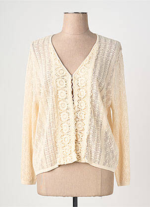 Gilet manches longues stretch beige DIANE LAURY femme