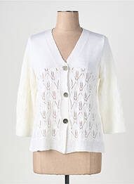 Gilet manches longues manches 3/4 blanc I.ODENA femme