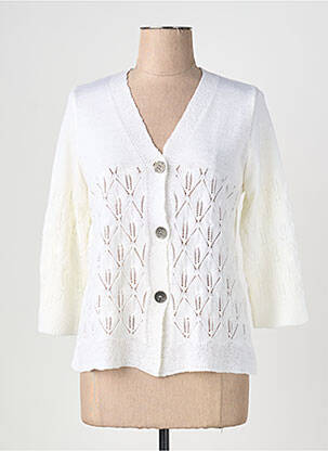 Gilet manches longues manches 3/4 blanc I.ODENA femme