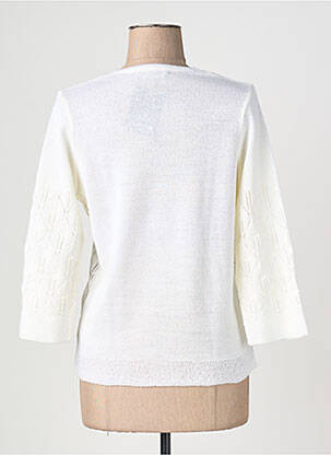 Gilet manches longues manches 3/4 blanc I.ODENA femme