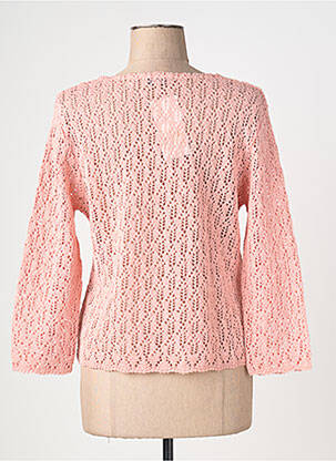 Gilet manches longues manches 3/4 rose PLURIELLES femme
