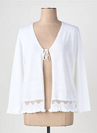Gilet manches longues manches 3/4 blanc TELMAIL femme