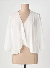 Veste chic col v blanc FRANCE RIVOIRE femme