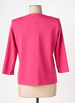 Veste chic tissage crêpe rose GEVANA femme
