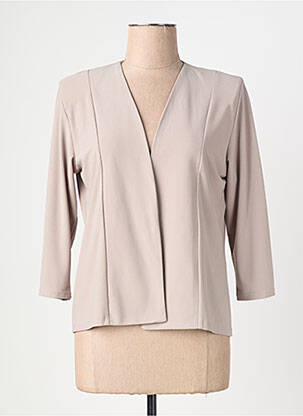 Veste chic tissage crêpe marron GEVANA femme