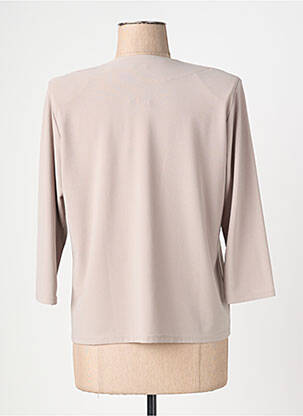 Veste chic col v marron GEVANA femme