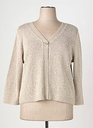Gilet manches longues manches 3/4 beige GRIFFON femme