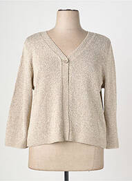 Gilet manches longues manches 3/4 beige GRIFFON femme