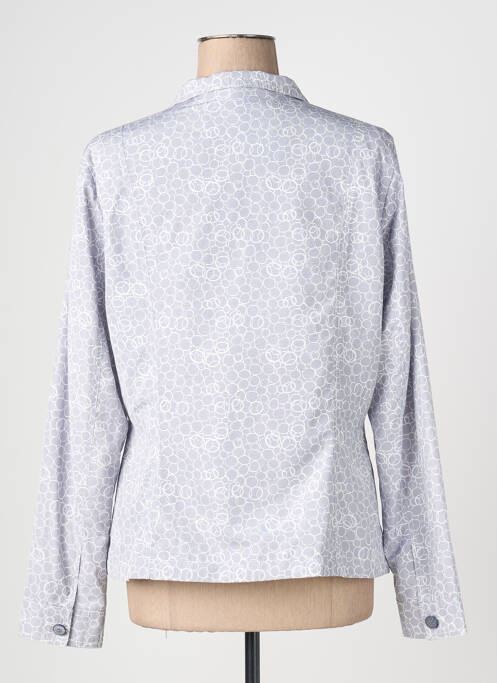 Veste casual col tailleur bleu CONCEPT K femme