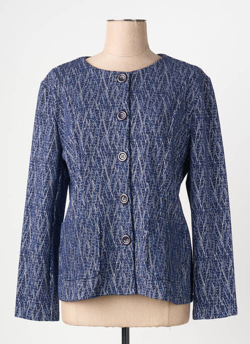 Veste chic fermeture boutonnée sur le devant bleu PLURIELLES femme