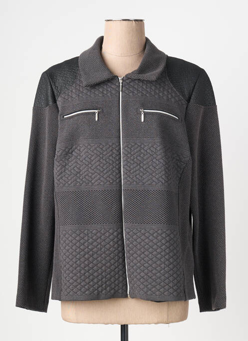 Veste casual epaulette gris JEAN DELFIN femme