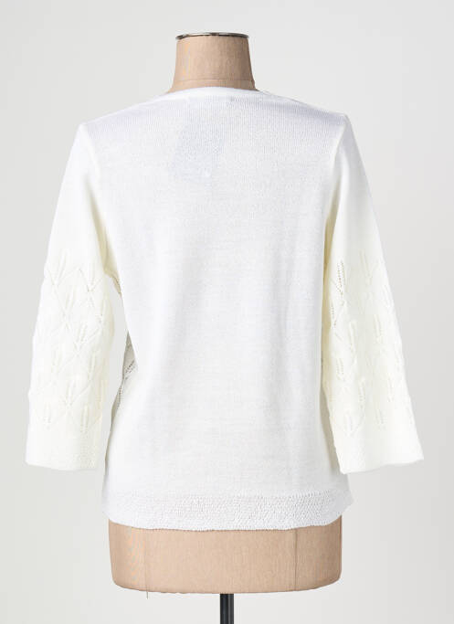 Gilet manches longues manches 3/4 blanc I.ODENA femme