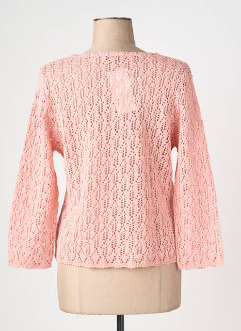 Gilet manches longues manches 3/4 rose PLURIELLES femme