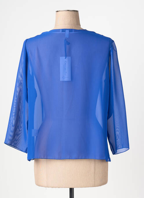 Veste chic col v bleu GREGORY PAT femme