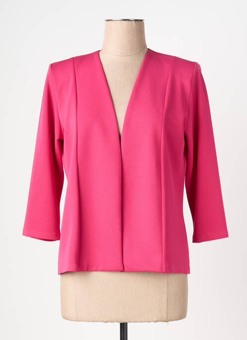 Veste chic col v rose GEVANA femme