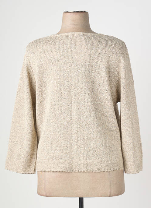 Gilet manches longues manches 3/4 beige GRIFFON femme