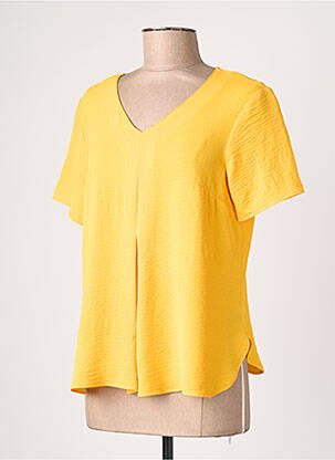 Top manches courtes manches courtes jaune GEVANA femme
