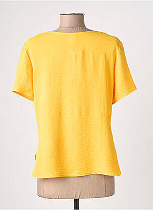Top manches courtes manches courtes jaune GEVANA femme