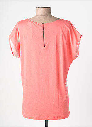 Top tissage crêpe manches courtes rose KATMAI femme