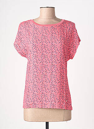 T-shirt imprimé fantaisie manches courtes rose KATMAI femme