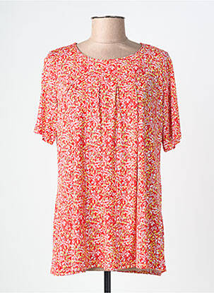 T-shirt imprimé fantaisie manches courtes rouge PLURIELLES femme