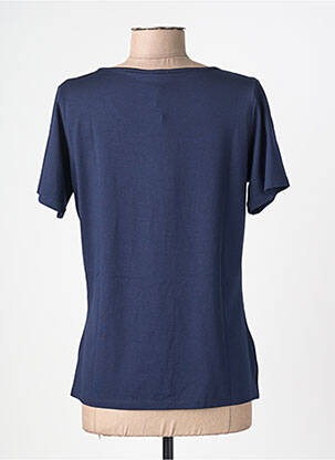 T-shirt imprimé fantaisie manches courtes bleu FRANCE RIVOIRE femme