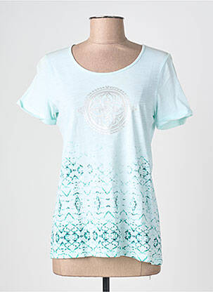 T-shirt imprimé fantaisie manches courtes vert IMITZ femme