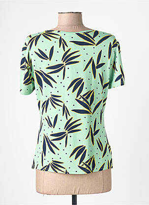 T-shirt imprimé fantaisie manches courtes vert FRANCE RIVOIRE femme