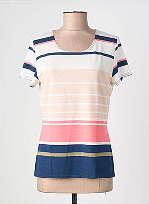 T-shirt stretch manches courtes beige GEVANA femme