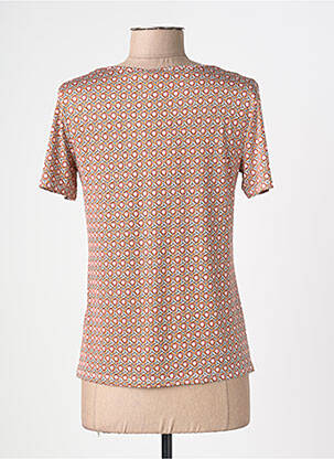 T-shirt imprimé fantaisie manches courtes orange DIANE LAURY femme