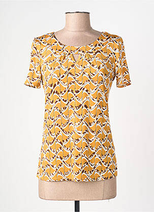 T-shirt imprimé fantaisie manches courtes jaune DIANE LAURY femme