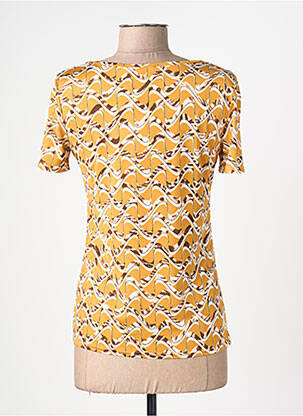 T-shirt imprimé fantaisie manches courtes jaune DIANE LAURY femme