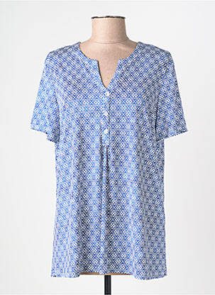 T-shirt imprimé fantaisie manches courtes bleu DIANE LAURY femme