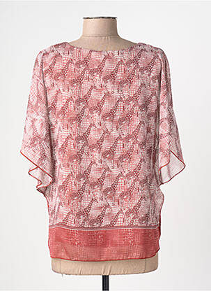 Blouse imprimé fantaisie manches courtes marron DIANE LAURY femme