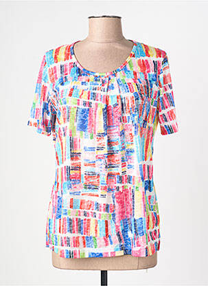 T-shirt imprimé fantaisie manches courtes bleu GRIFFON femme